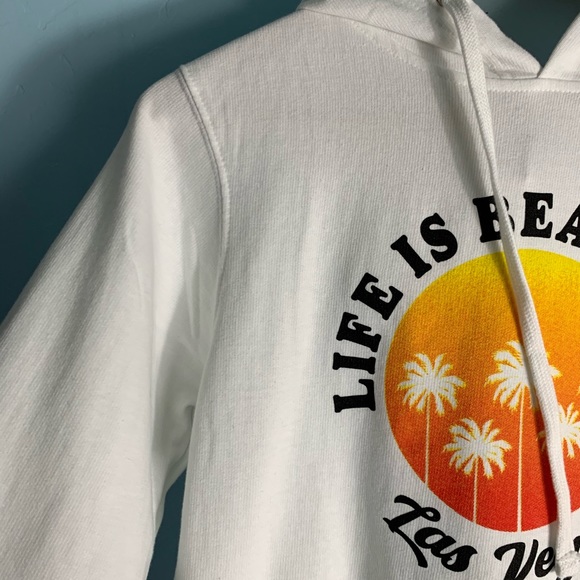 Life is Beautiful white hoodie - Picture 4 of 8